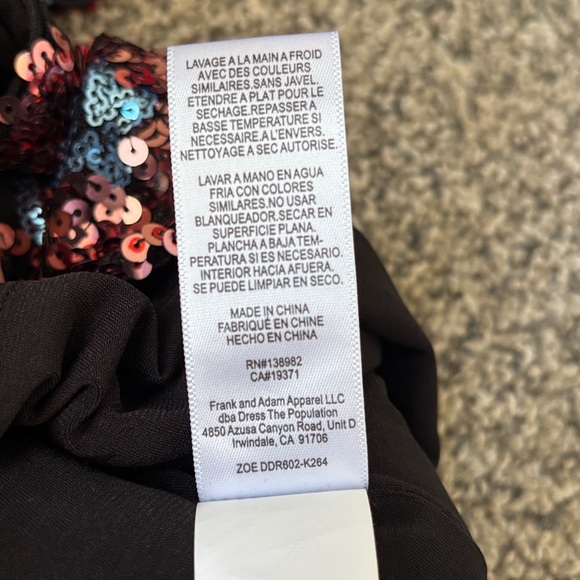 Dress the Population Vibrant Sequin Mini Dress Size Large sequins elegant party - Picture 10 of 10